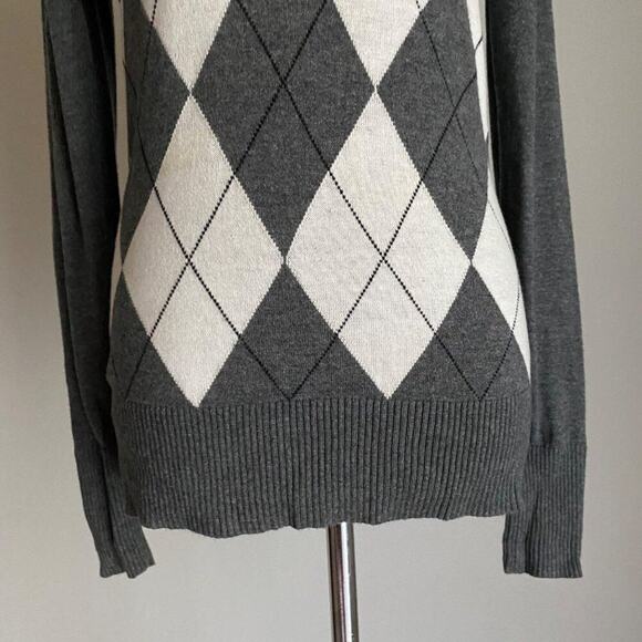 Old Navy sz S gray cotton diamond geo print sweater - Picture 3 of 9